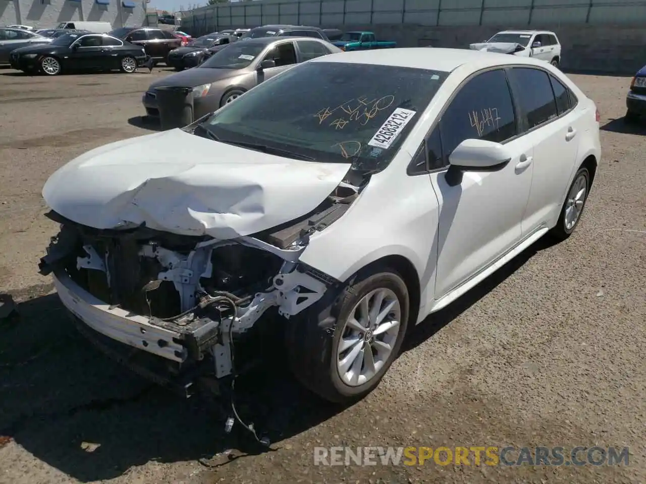 2 Photograph of a damaged car JTDVPMAE7MJ146852 TOYOTA COROLLA 2021