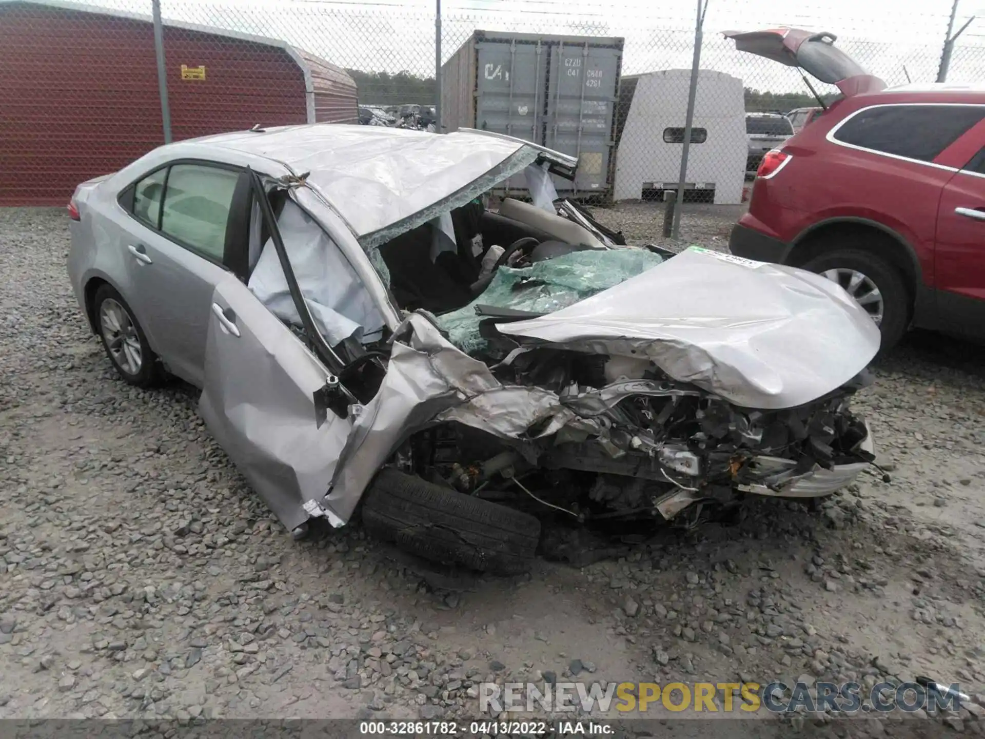 1 Photograph of a damaged car JTDVPMAE7MJ158595 TOYOTA COROLLA 2021