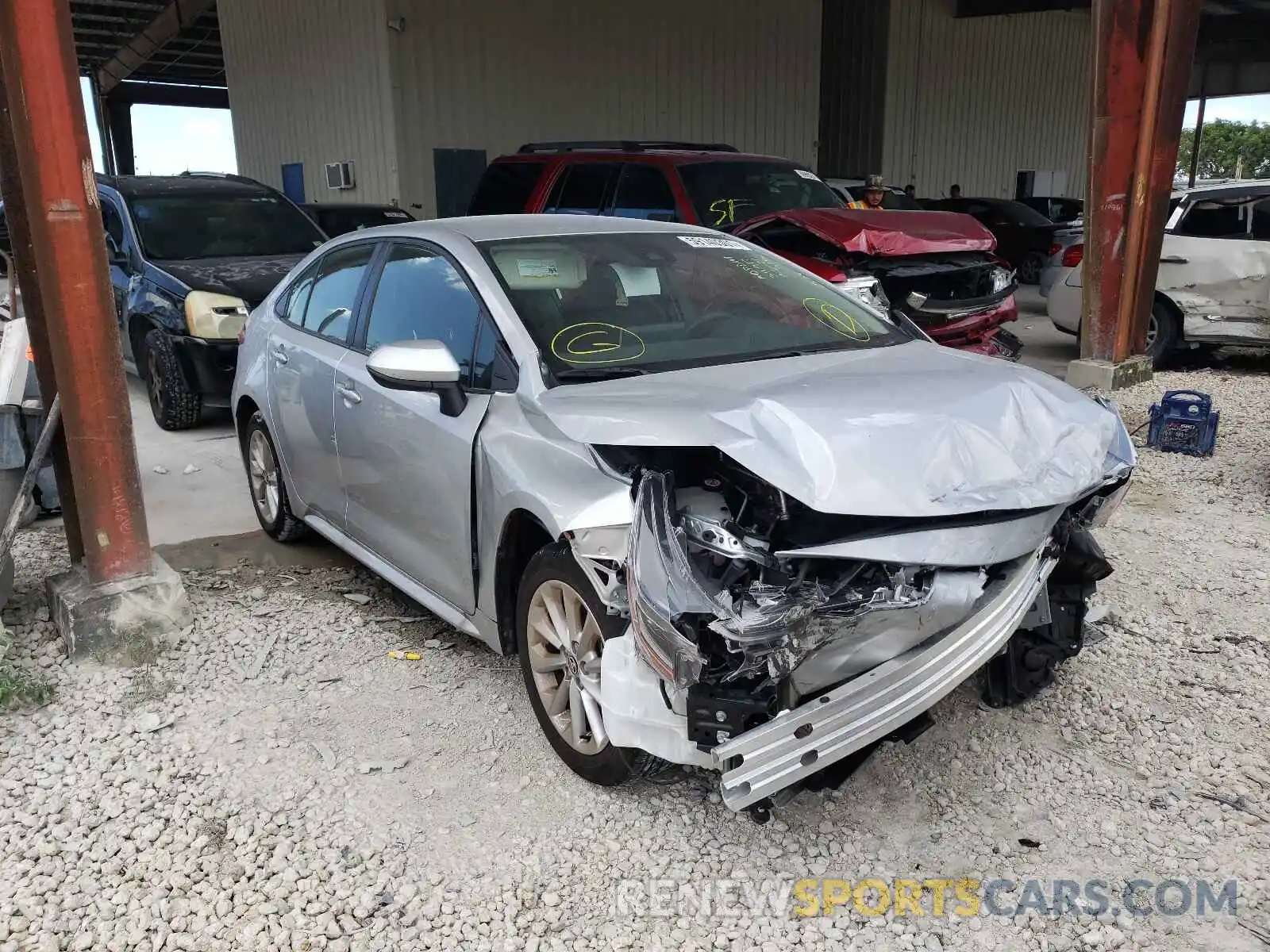 1 Photograph of a damaged car JTDVPMAE7MJ162534 TOYOTA COROLLA 2021