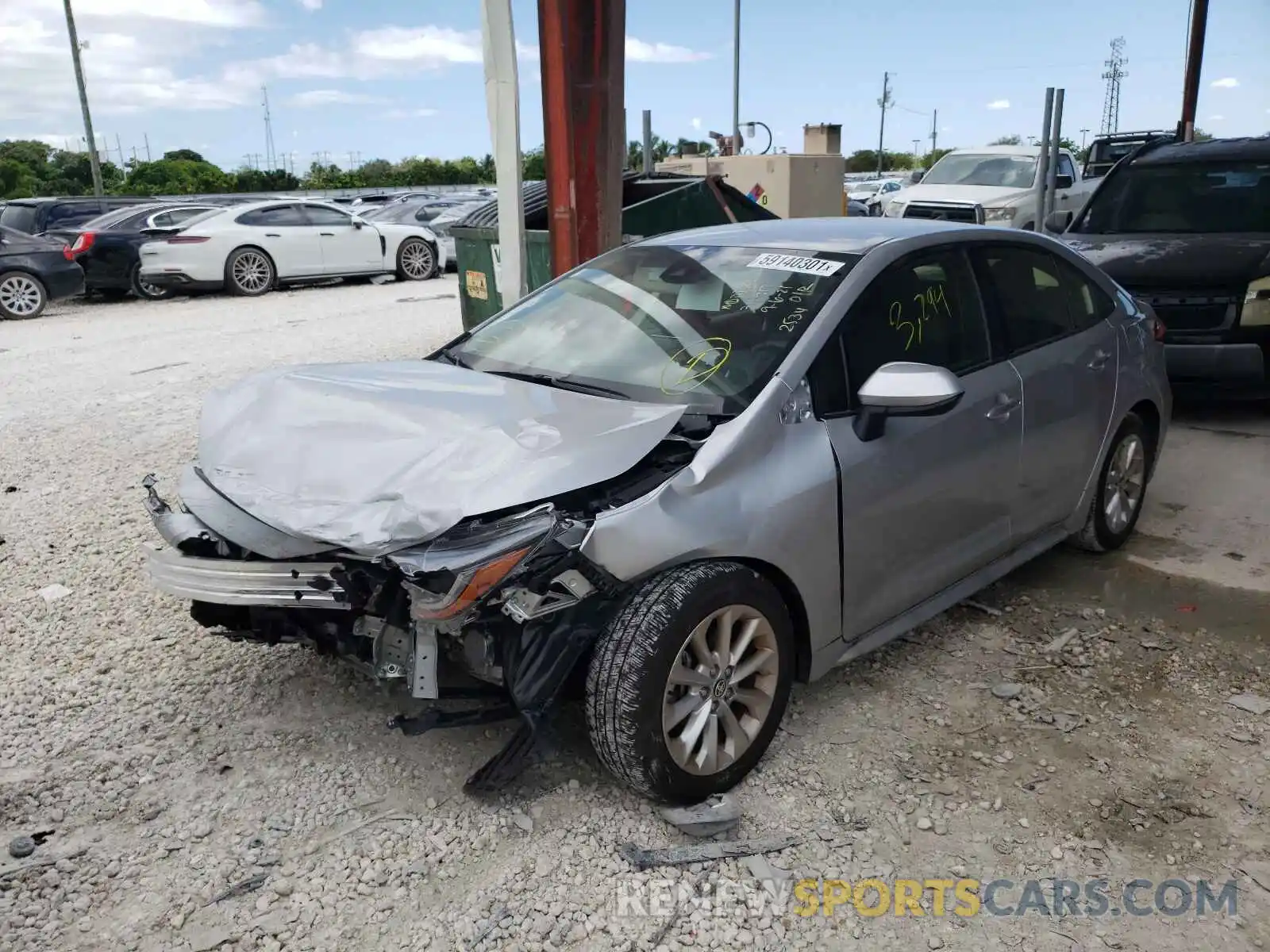 2 Photograph of a damaged car JTDVPMAE7MJ162534 TOYOTA COROLLA 2021