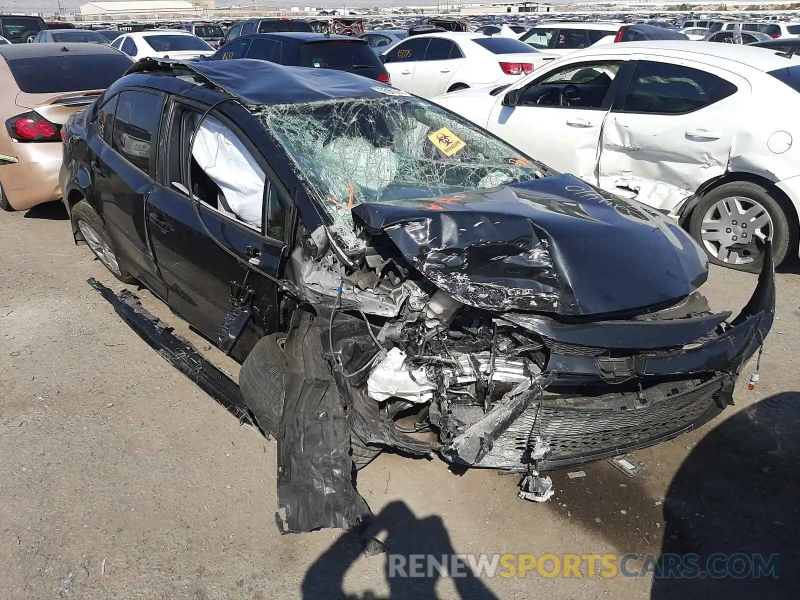 1 Photograph of a damaged car JTDVPMAE7MJ169824 TOYOTA COROLLA 2021