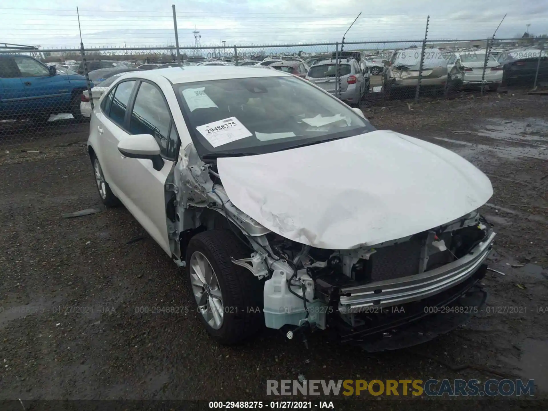 1 Photograph of a damaged car JTDVPMAE8MJ134094 TOYOTA COROLLA 2021