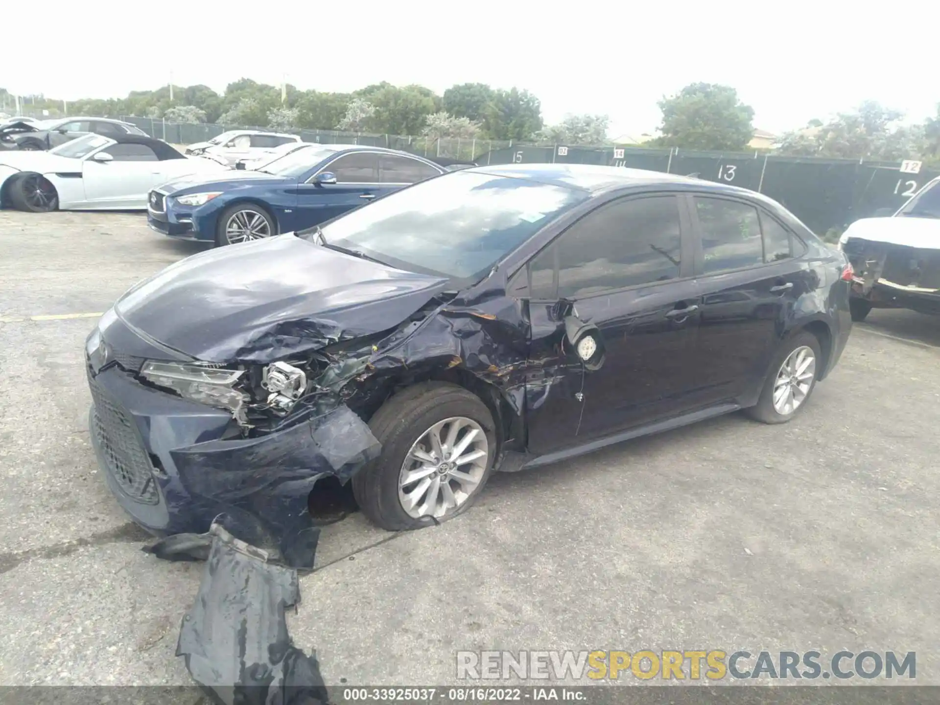 2 Photograph of a damaged car JTDVPMAE8MJ164860 TOYOTA COROLLA 2021