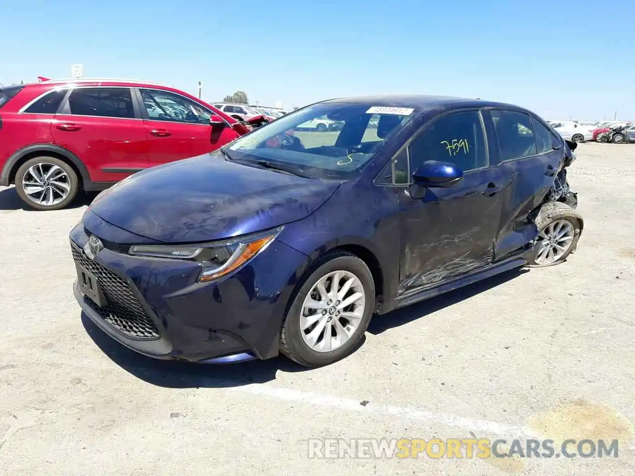 2 Photograph of a damaged car JTDVPMAE8MJ165345 TOYOTA COROLLA 2021