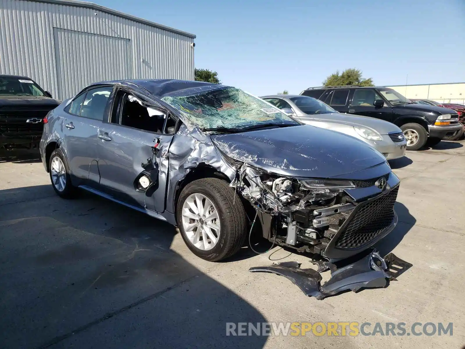 1 Photograph of a damaged car JTDVPMAE9MJ148635 TOYOTA COROLLA 2021