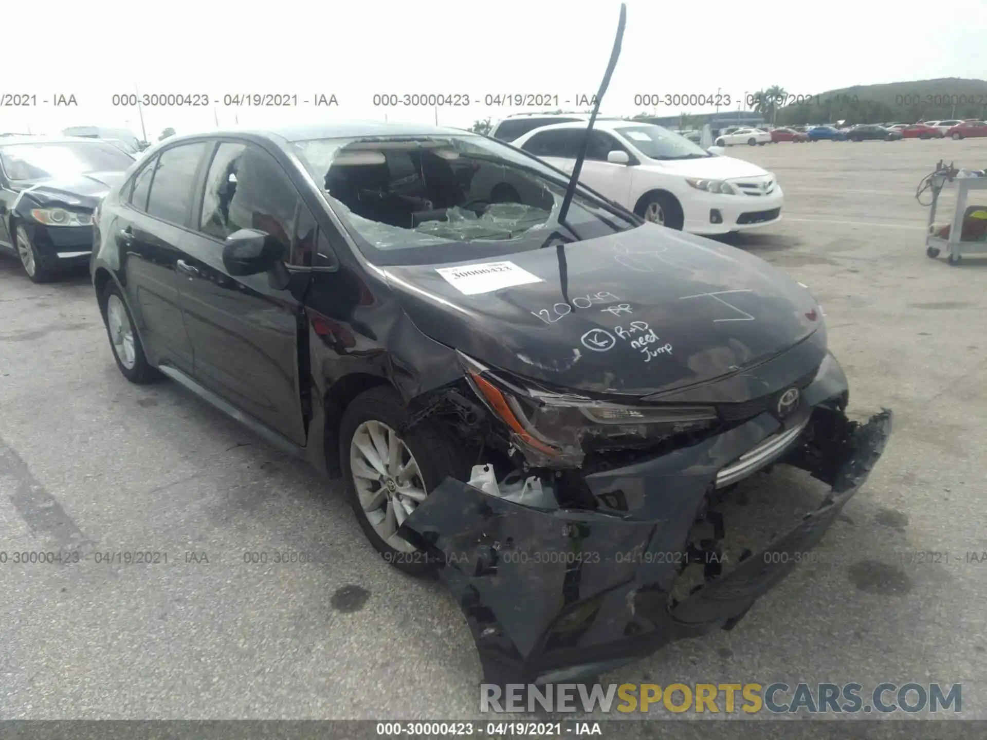 1 Photograph of a damaged car JTDVPMAEXMJ120049 TOYOTA COROLLA 2021