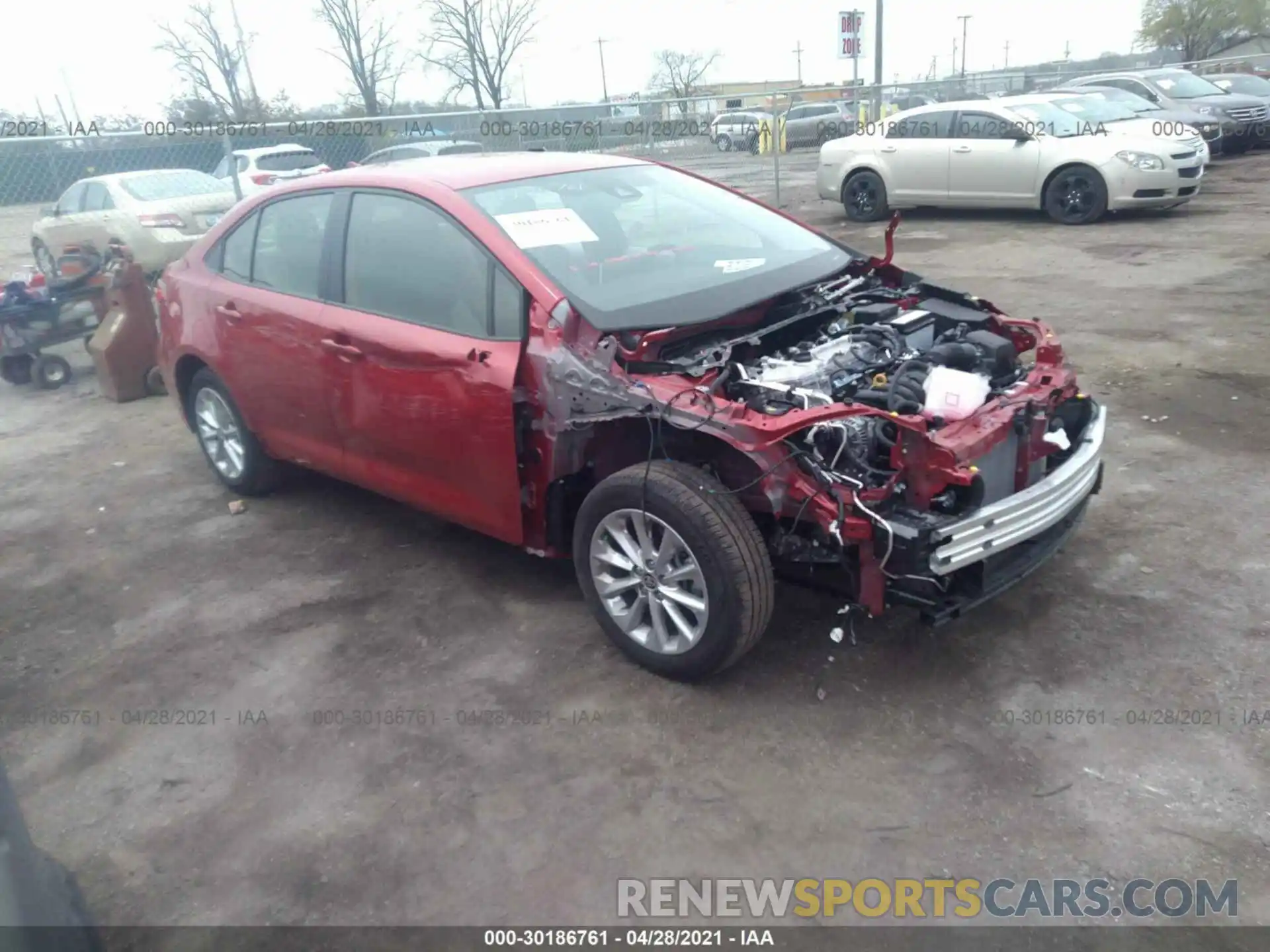 1 Photograph of a damaged car JTDVPMAEXMJ150247 TOYOTA COROLLA 2021