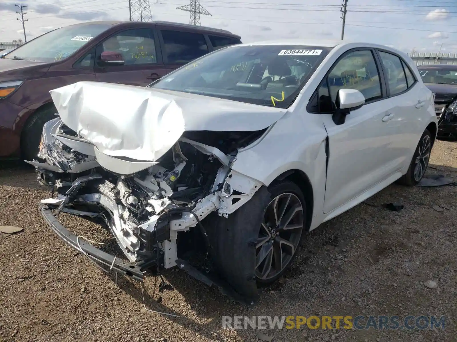 2 Photograph of a damaged car JTNA4MBEXM3108599 TOYOTA COROLLA 2021