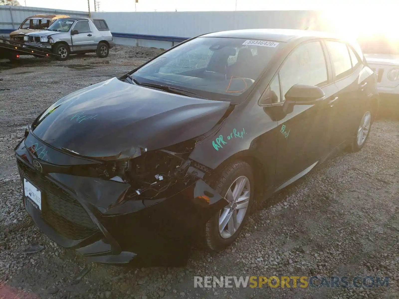 2 Photograph of a damaged car JTND4MBE0M3110892 TOYOTA COROLLA 2021