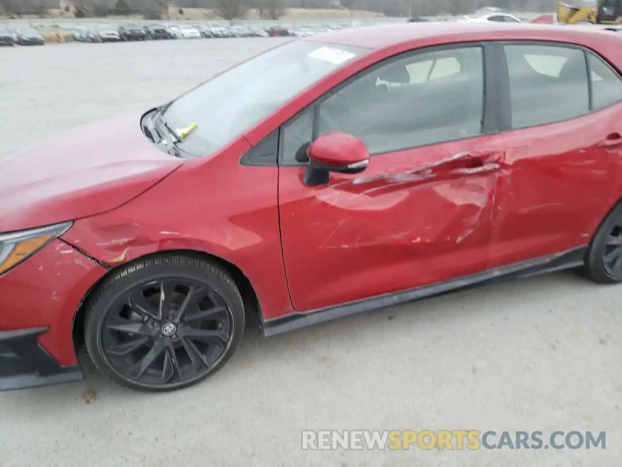 9 Photograph of a damaged car JTND4MBE5M3107910 TOYOTA COROLLA 2021