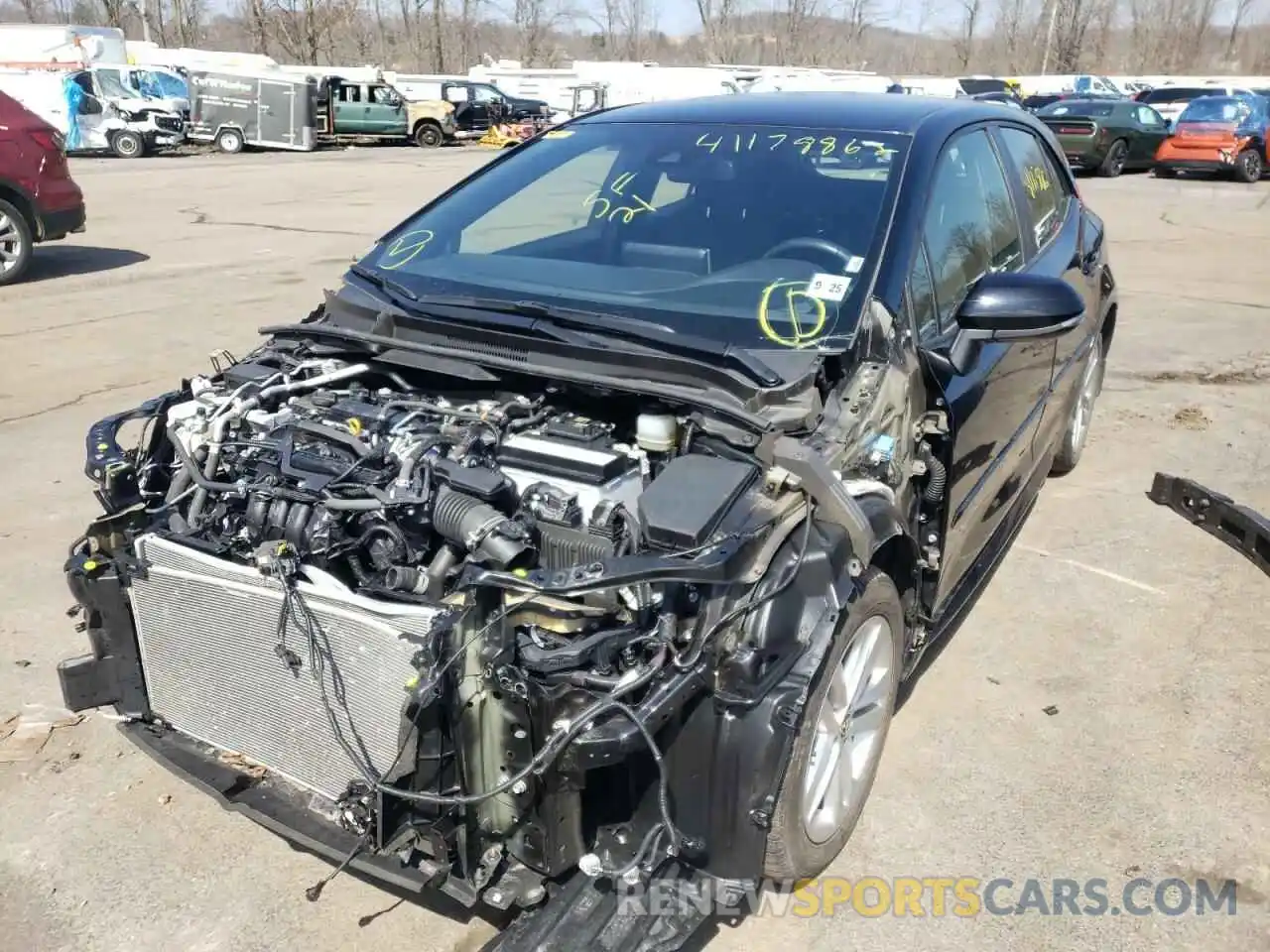 2 Photograph of a damaged car JTND4MBE6M3106927 TOYOTA COROLLA 2021