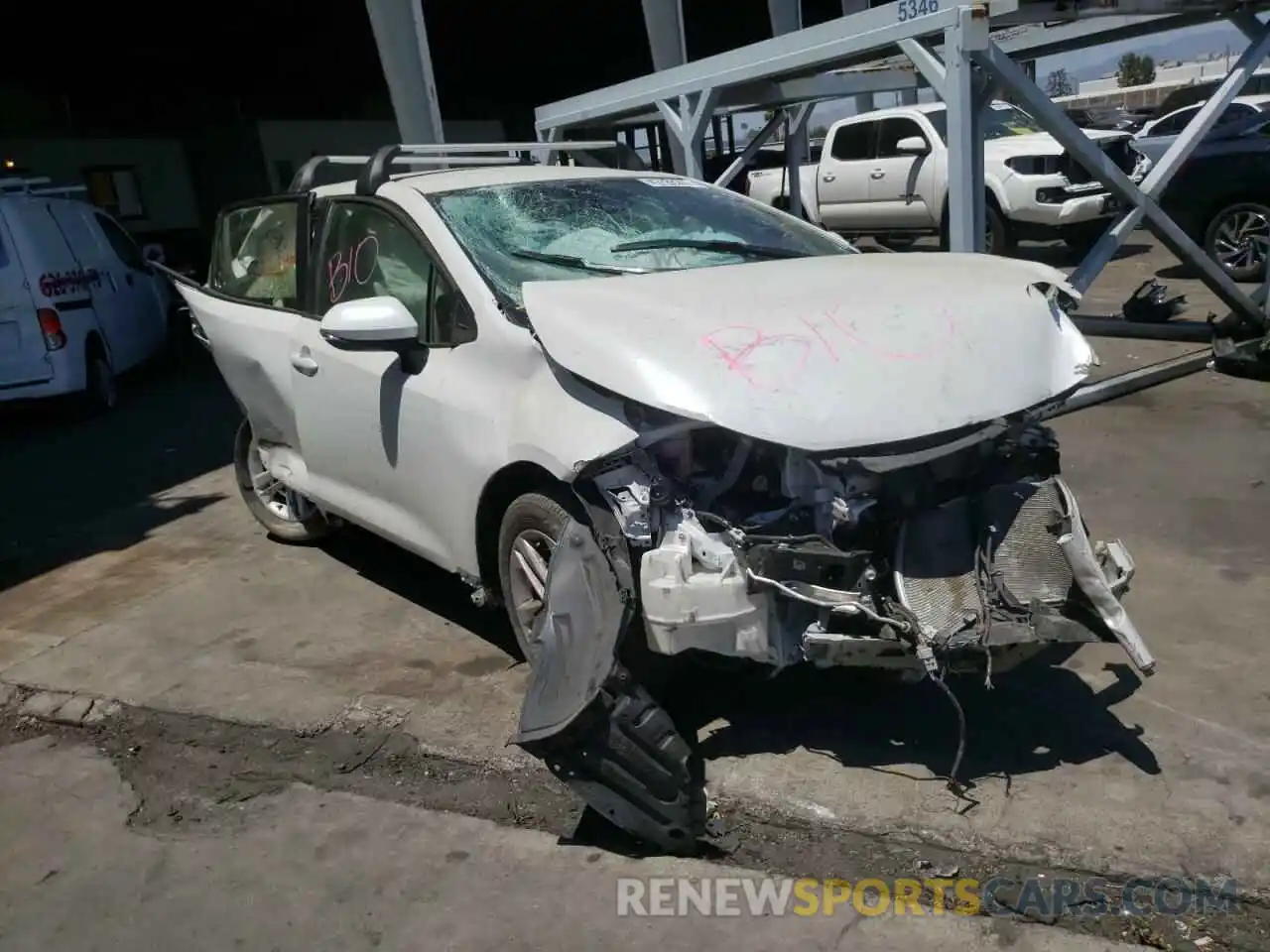 1 Photograph of a damaged car JTND4MBE8M3108369 TOYOTA COROLLA 2021