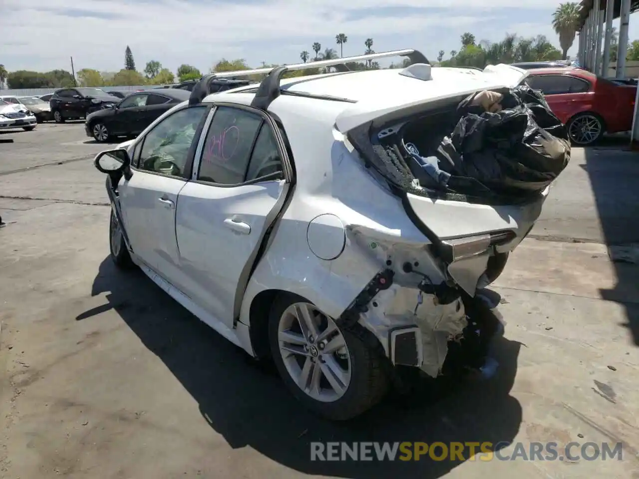 3 Photograph of a damaged car JTND4MBE8M3108369 TOYOTA COROLLA 2021