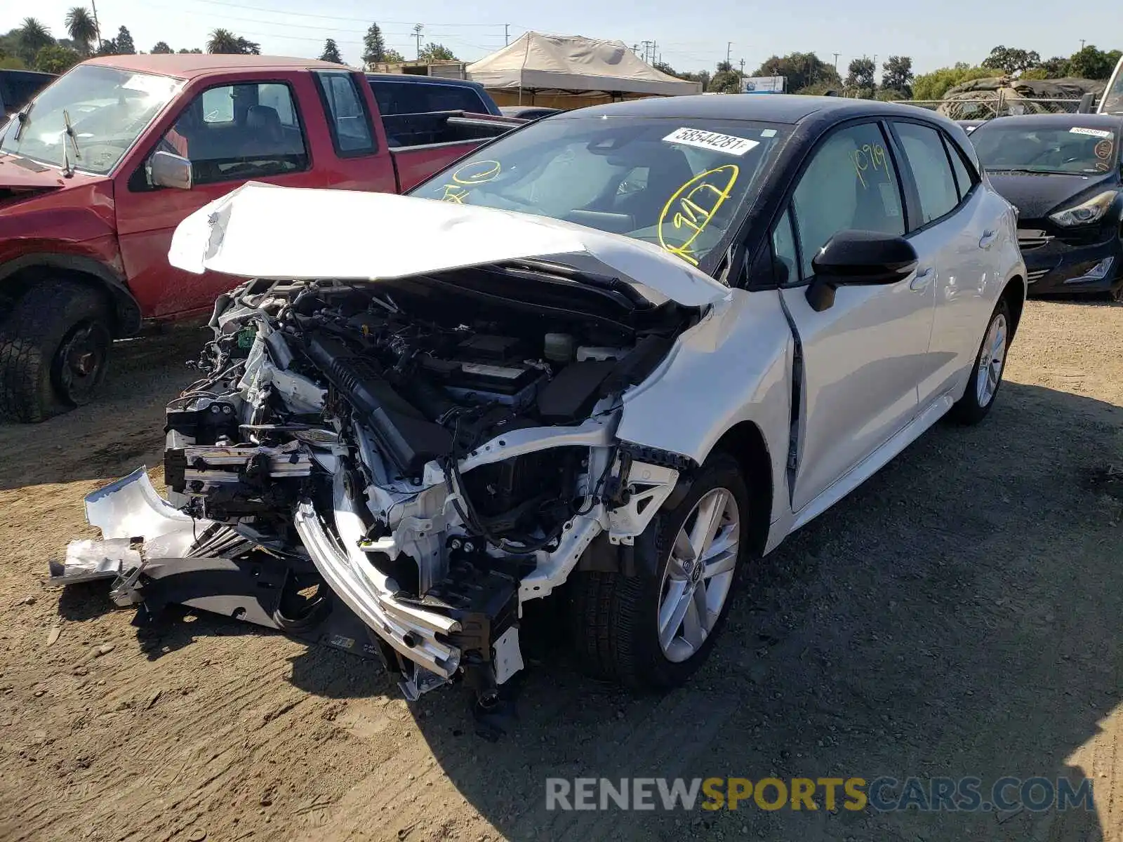 2 Photograph of a damaged car JTND4MBEXM3122242 TOYOTA COROLLA 2021