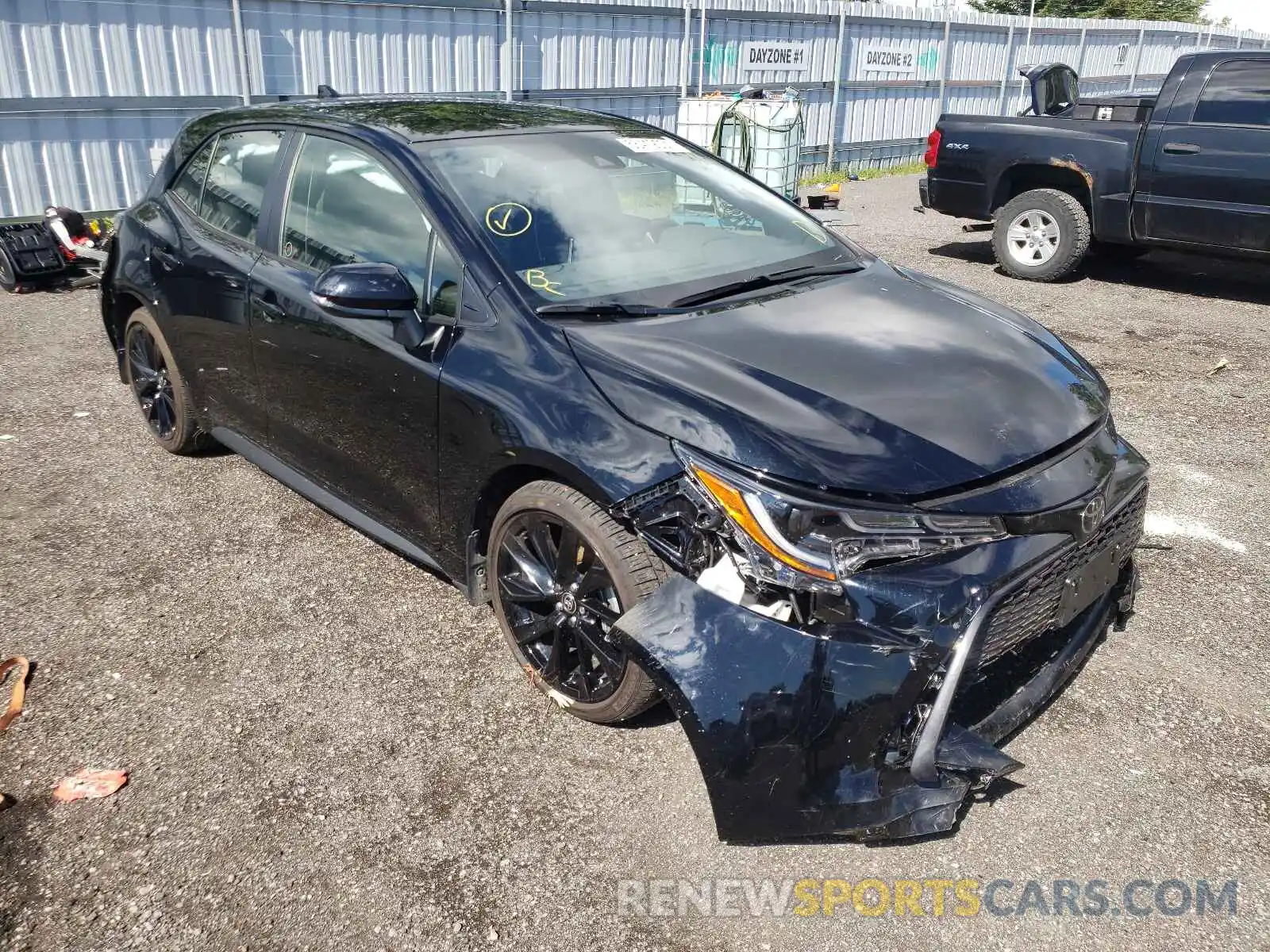 1 Photograph of a damaged car JTNK4MBE2M3117382 TOYOTA COROLLA 2021