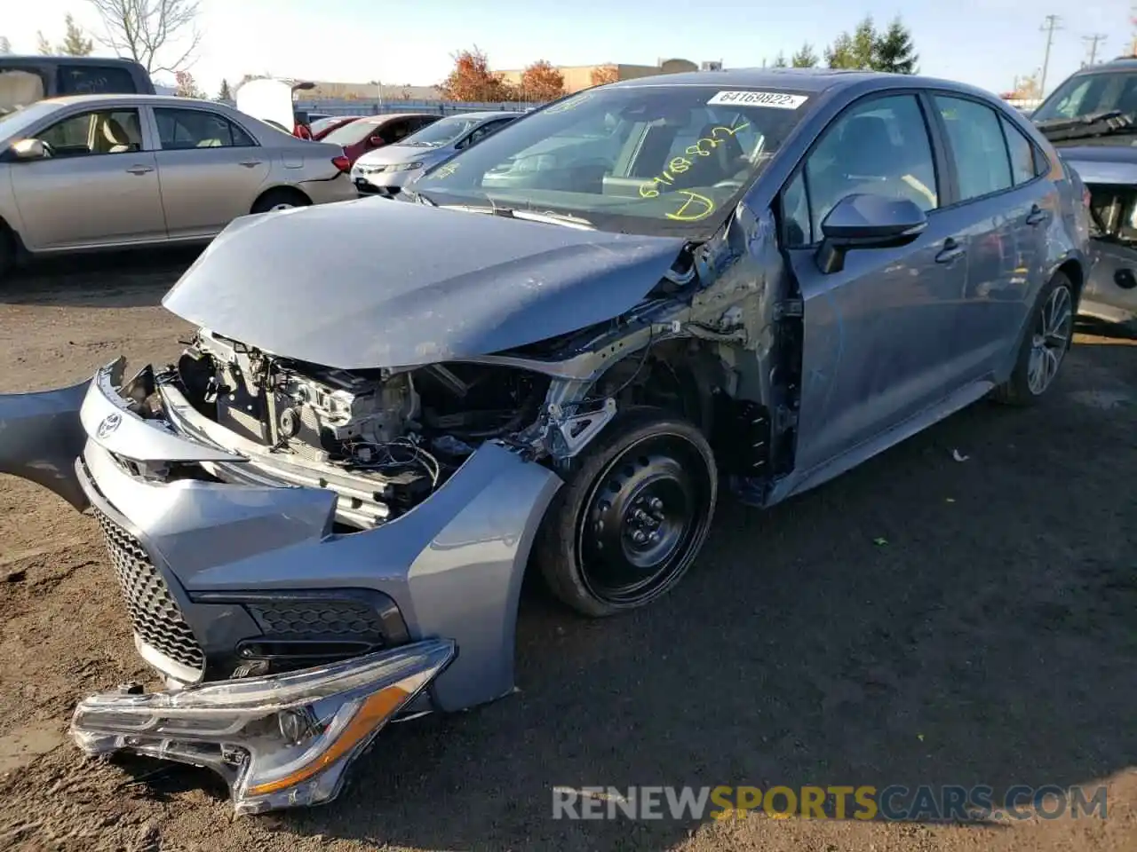 2 Photograph of a damaged car 5YFB4MBE2NP122319 TOYOTA COROLLA 2022