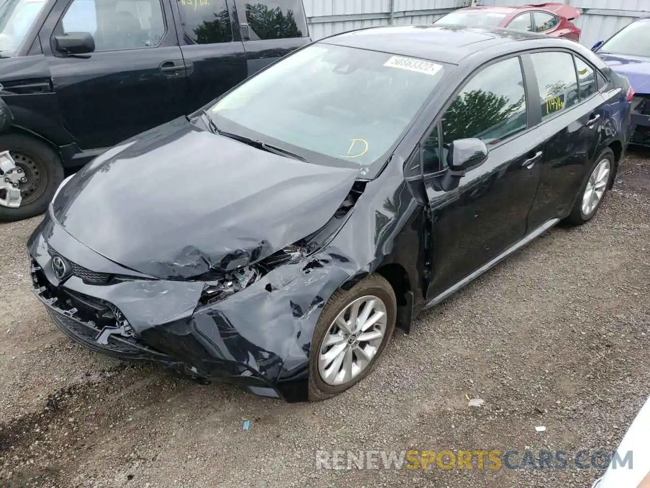 2 Photograph of a damaged car 5YFBPMBE7NP311751 TOYOTA COROLLA 2022