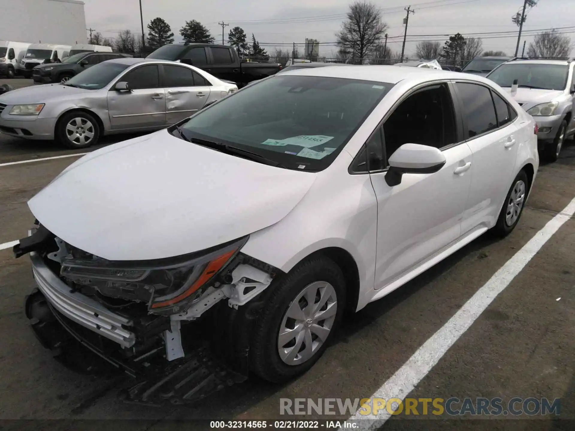 2 Photograph of a damaged car 5YFDPMAE7NP278499 TOYOTA COROLLA 2022