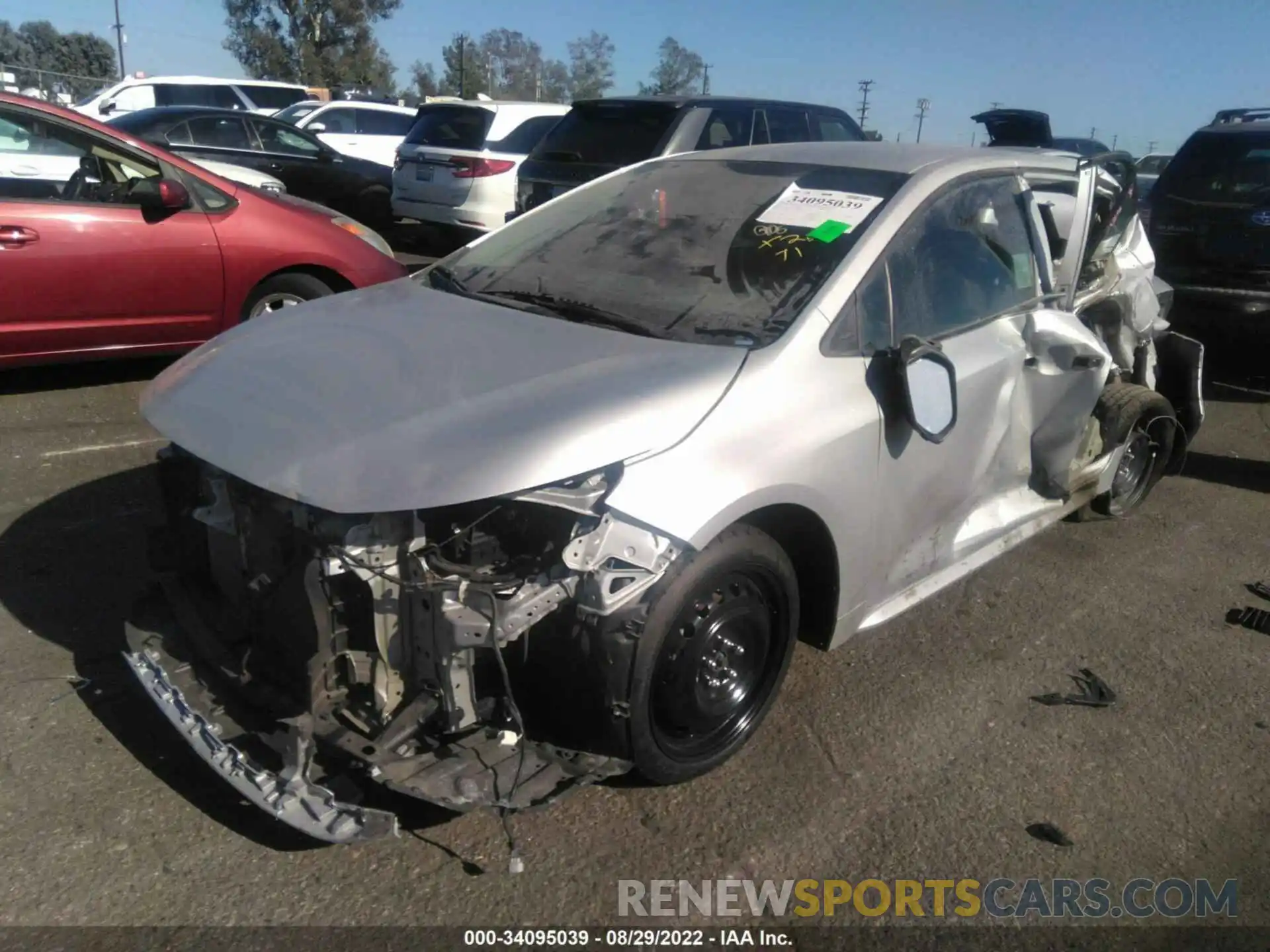 2 Photograph of a damaged car 5YFEPMAE0NP273858 TOYOTA COROLLA 2022