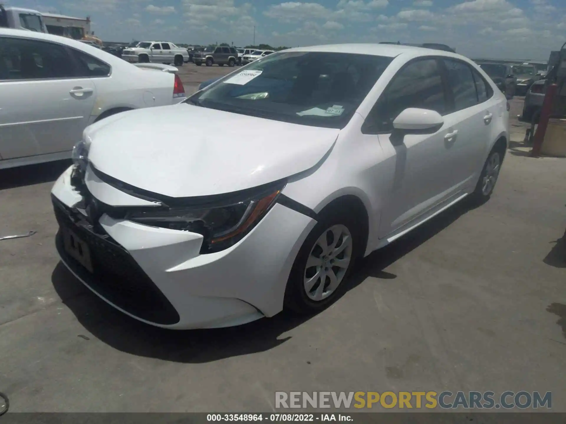 2 Photograph of a damaged car 5YFEPMAE0NP276663 TOYOTA COROLLA 2022