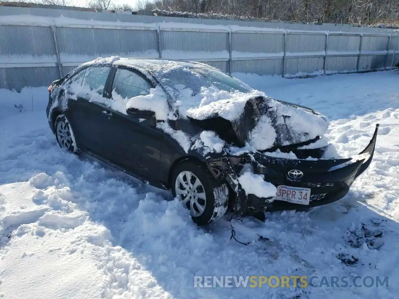 1 Photograph of a damaged car 5YFEPMAE0NP277019 TOYOTA COROLLA 2022