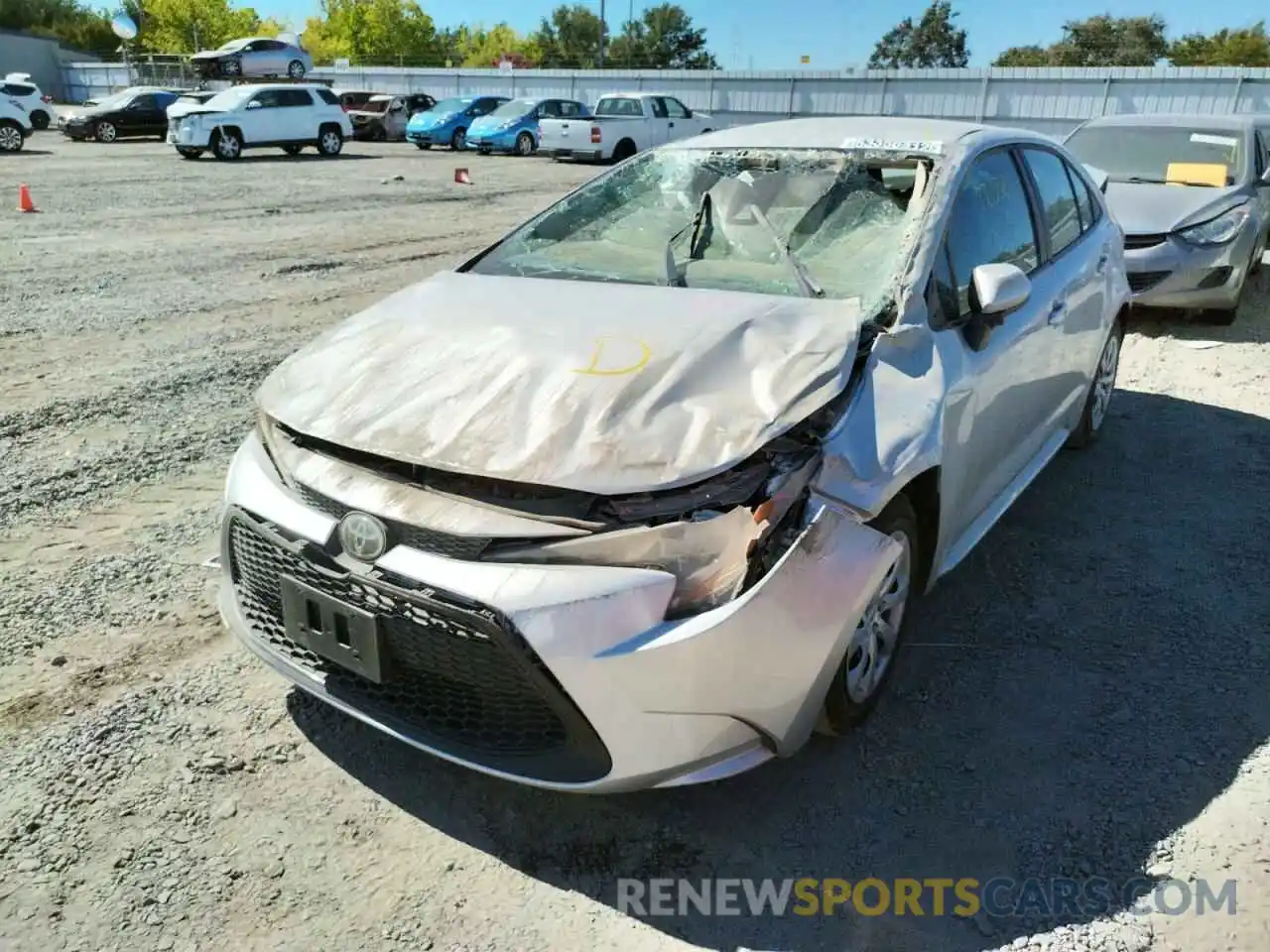 2 Photograph of a damaged car 5YFEPMAE0NP282060 TOYOTA COROLLA 2022