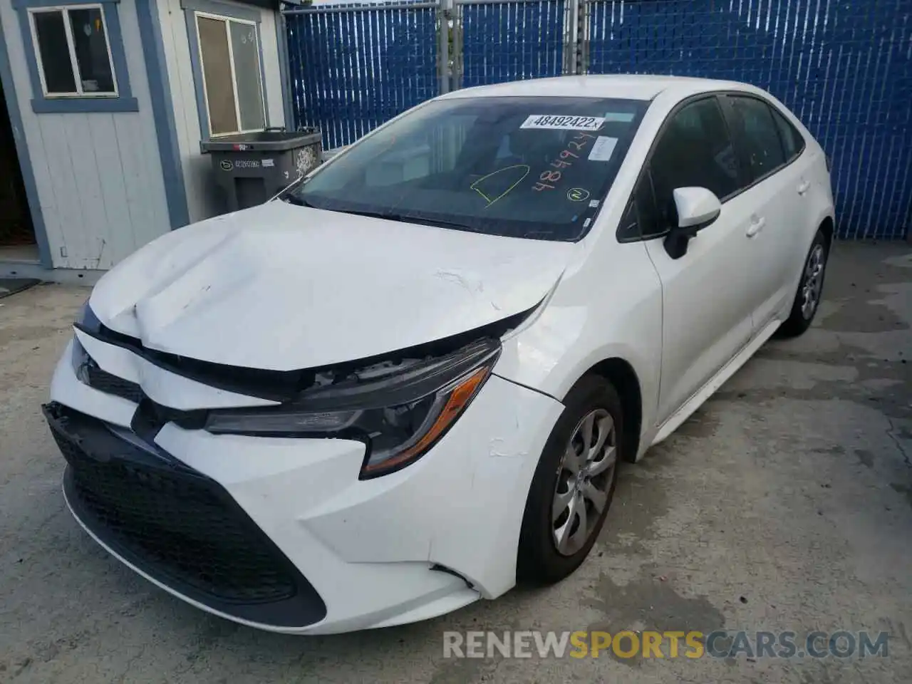 2 Photograph of a damaged car 5YFEPMAE0NP283838 TOYOTA COROLLA 2022