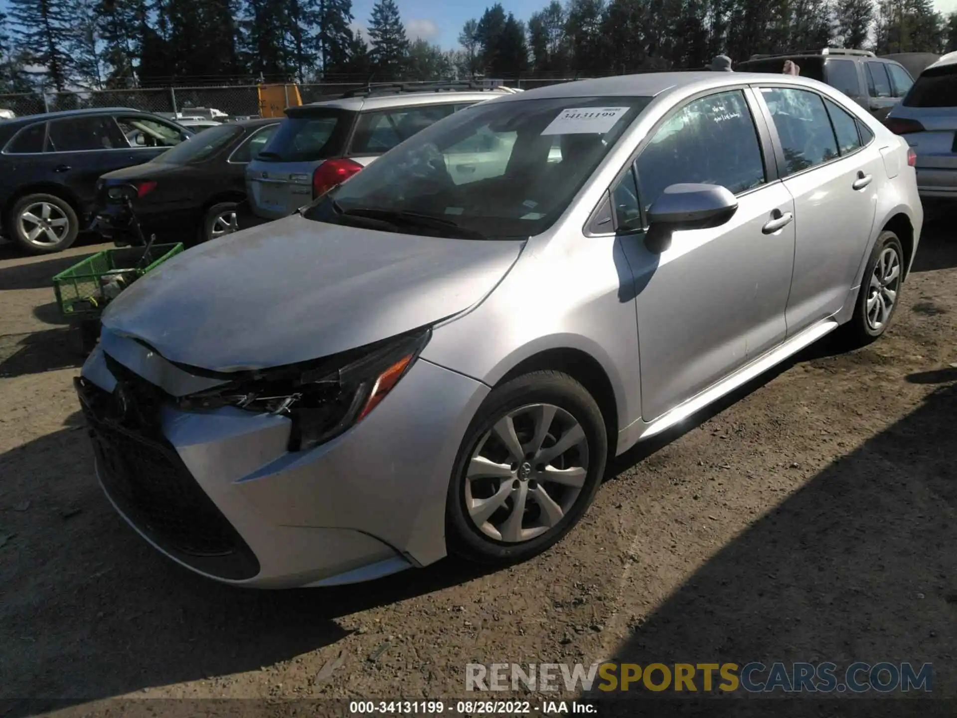 2 Photograph of a damaged car 5YFEPMAE0NP285654 TOYOTA COROLLA 2022