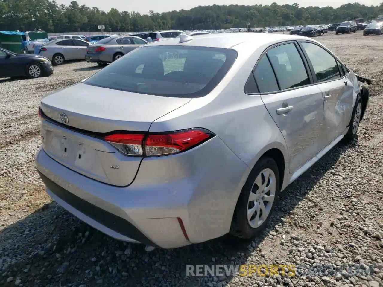 4 Photograph of a damaged car 5YFEPMAE0NP287811 TOYOTA COROLLA 2022