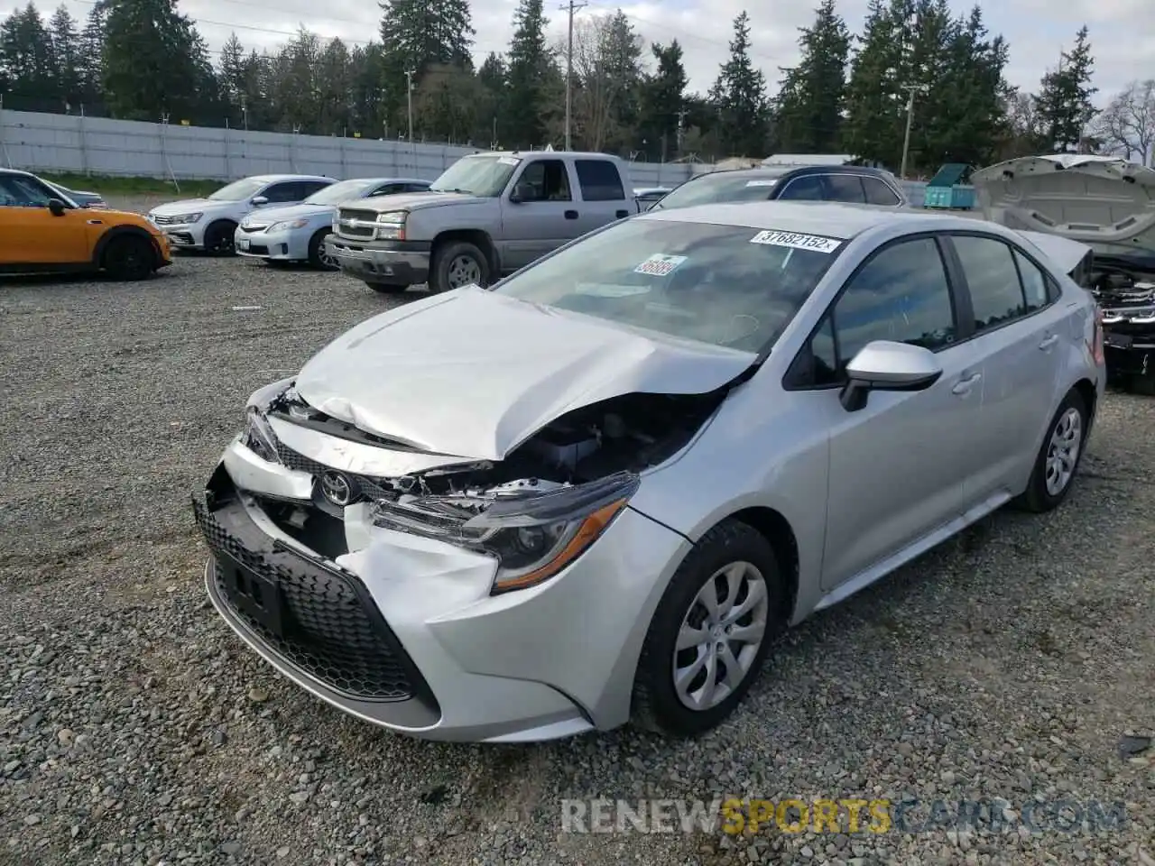 2 Photograph of a damaged car 5YFEPMAE0NP290076 TOYOTA COROLLA 2022