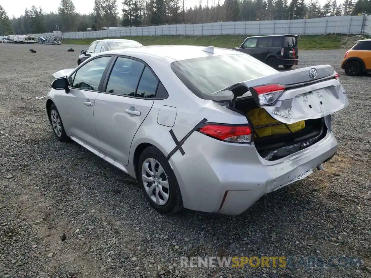 3 Photograph of a damaged car 5YFEPMAE0NP290076 TOYOTA COROLLA 2022