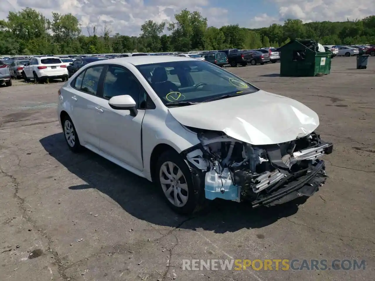 1 Photograph of a damaged car 5YFEPMAE0NP297786 TOYOTA COROLLA 2022