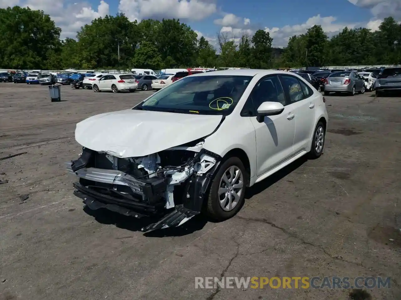 2 Photograph of a damaged car 5YFEPMAE0NP297786 TOYOTA COROLLA 2022