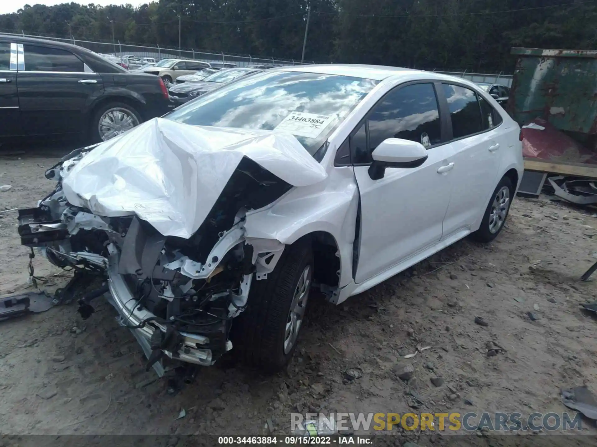 2 Photograph of a damaged car 5YFEPMAE0NP300184 TOYOTA COROLLA 2022