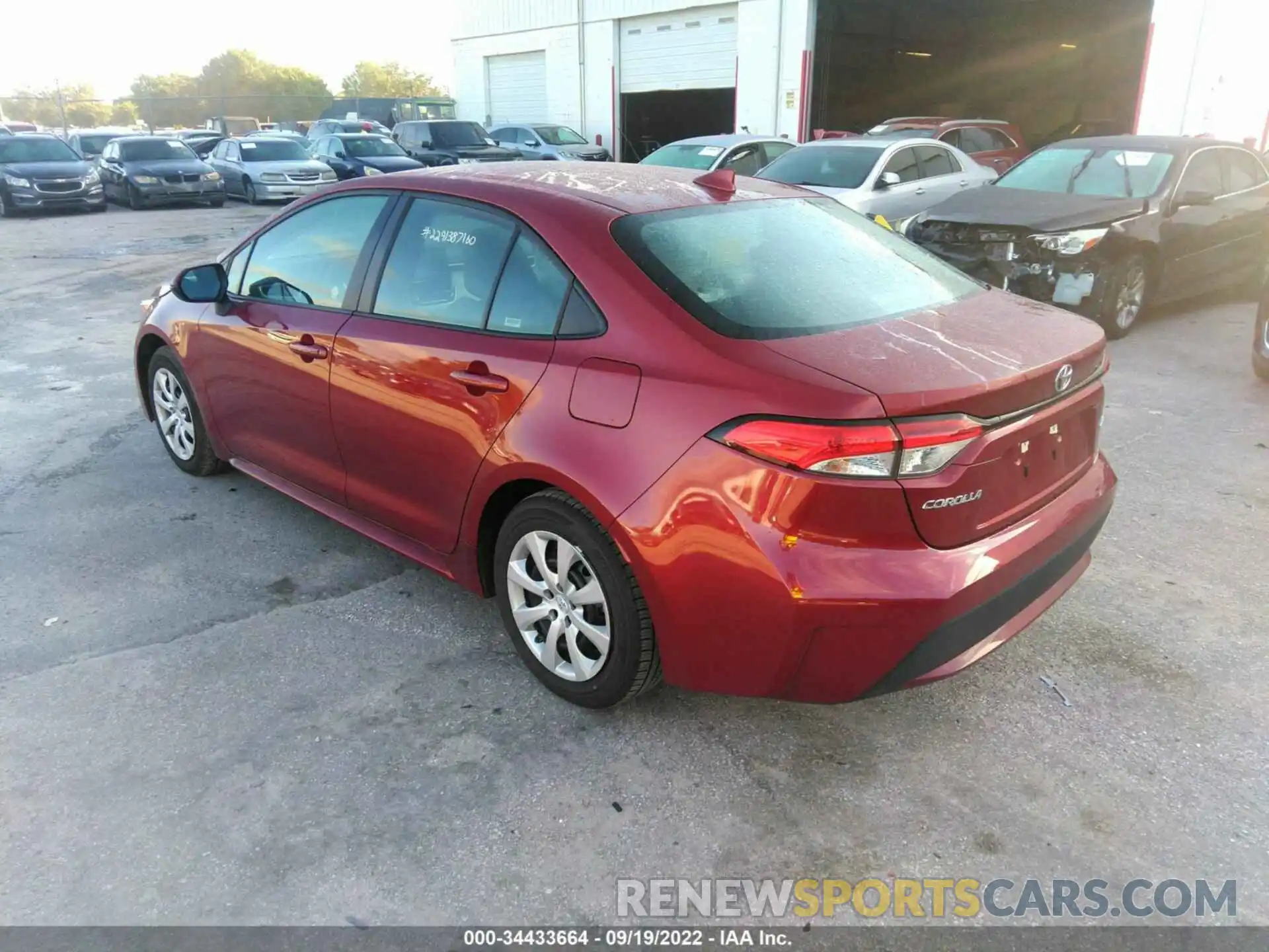 3 Photograph of a damaged car 5YFEPMAE0NP316997 TOYOTA COROLLA 2022