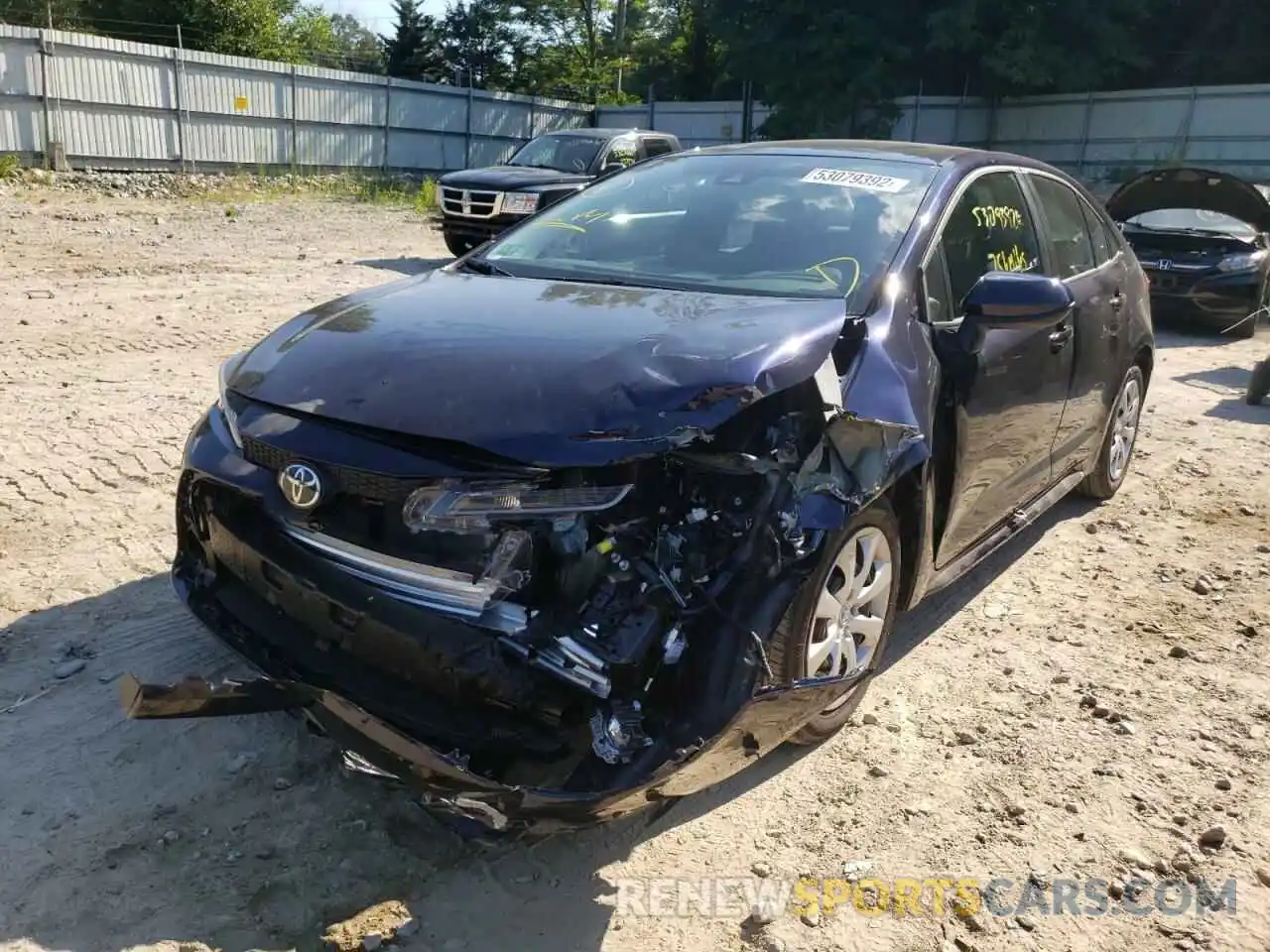 2 Photograph of a damaged car 5YFEPMAE0NP334626 TOYOTA COROLLA 2022