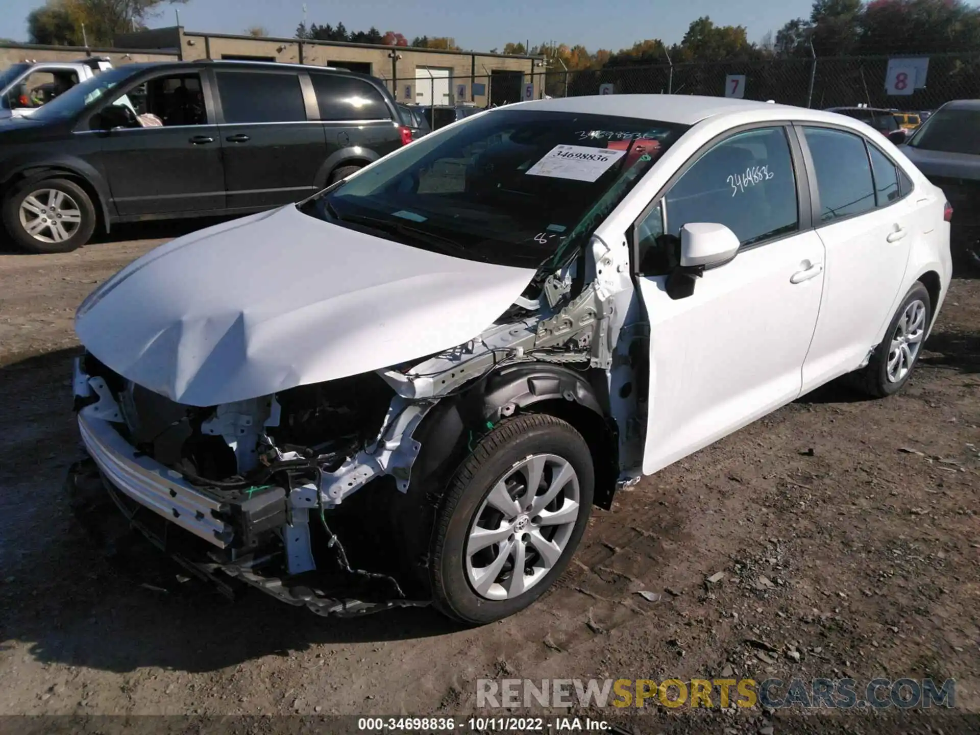 2 Photograph of a damaged car 5YFEPMAE0NP342306 TOYOTA COROLLA 2022