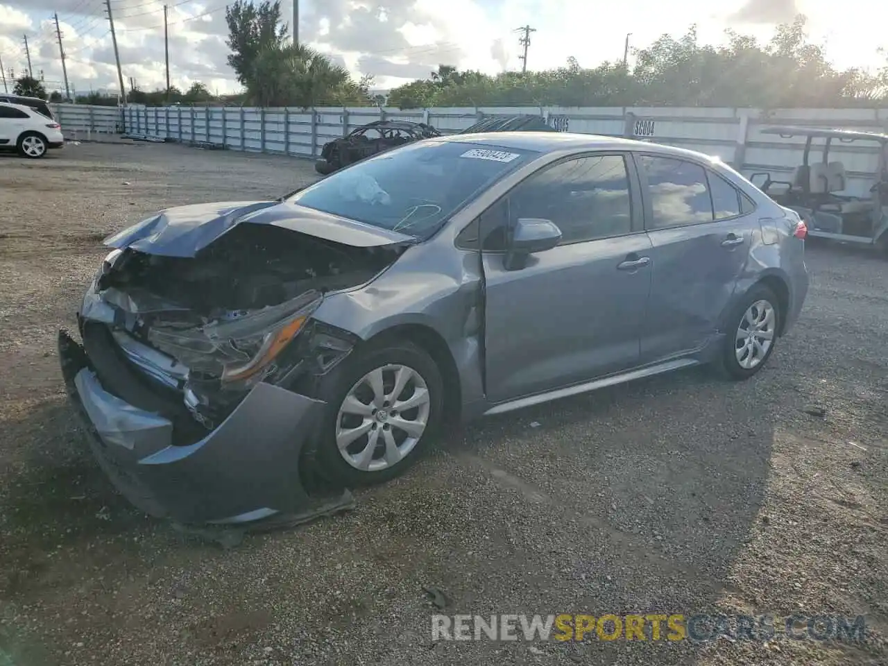 1 Photograph of a damaged car 5YFEPMAE0NP374110 TOYOTA COROLLA 2022