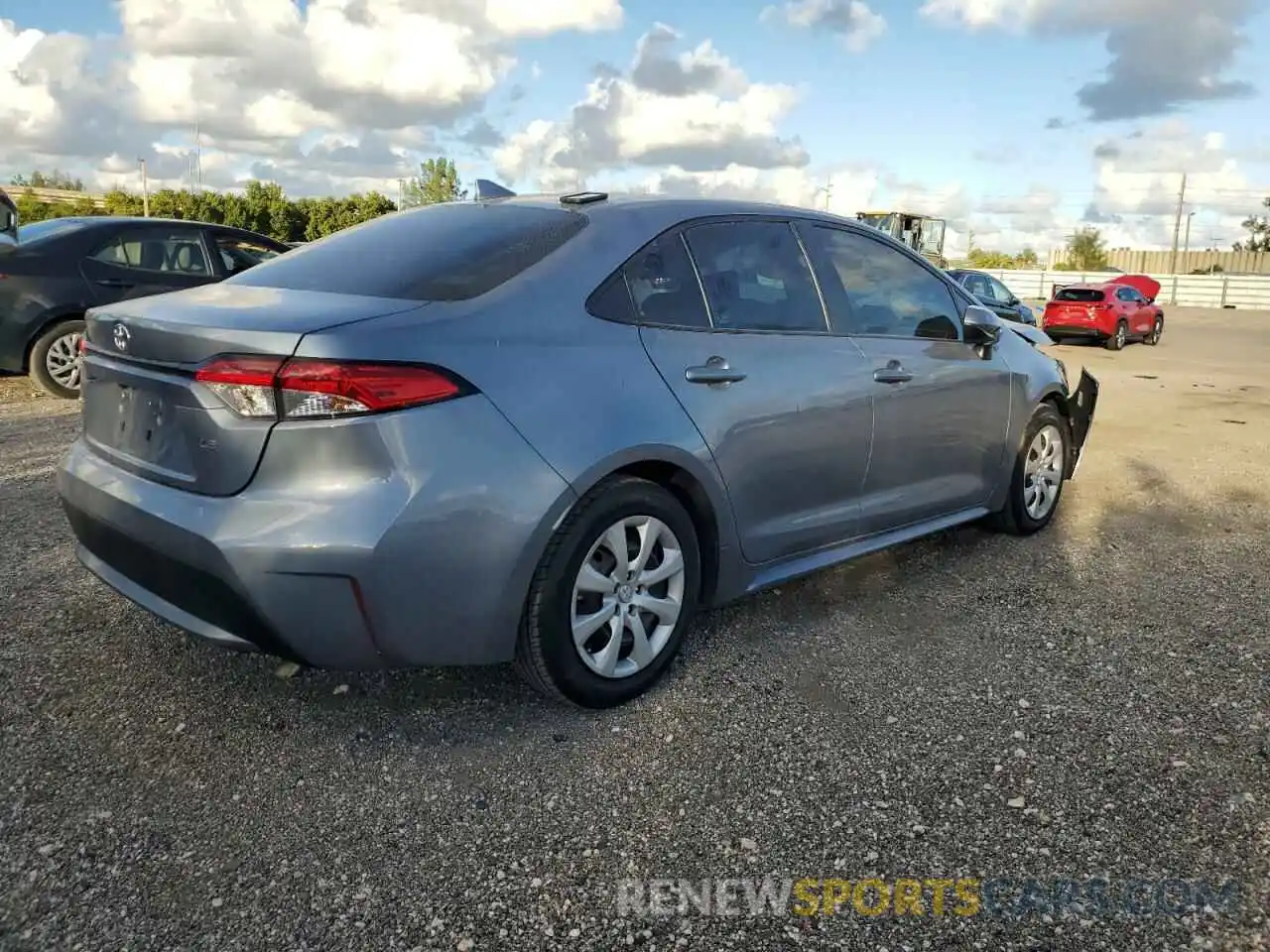 3 Photograph of a damaged car 5YFEPMAE0NP374110 TOYOTA COROLLA 2022