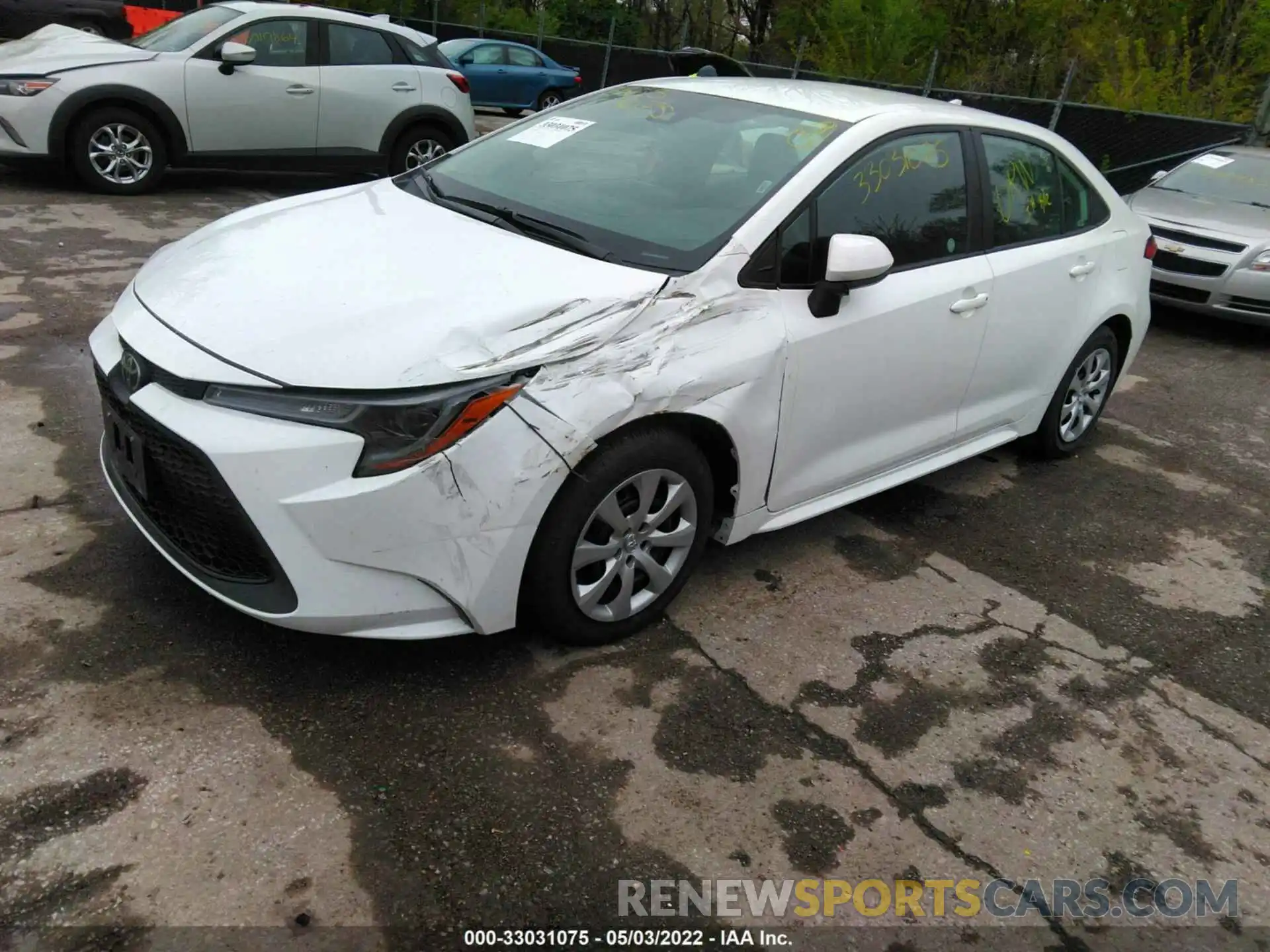 2 Photograph of a damaged car 5YFEPMAE1NP271472 TOYOTA COROLLA 2022