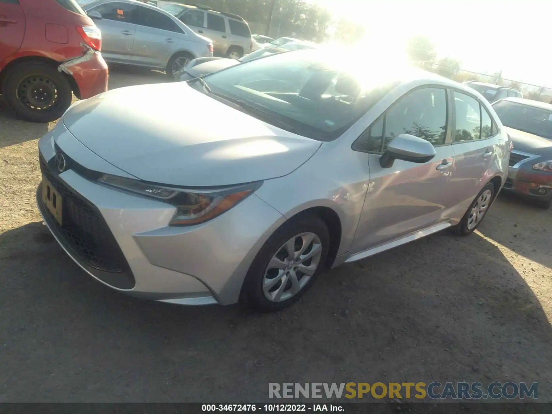 2 Photograph of a damaged car 5YFEPMAE1NP274033 TOYOTA COROLLA 2022