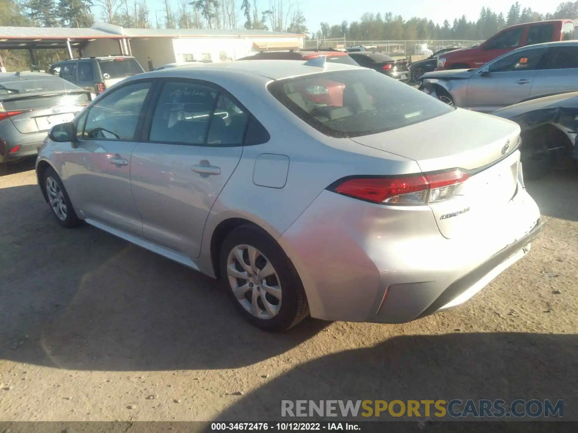 3 Photograph of a damaged car 5YFEPMAE1NP274033 TOYOTA COROLLA 2022