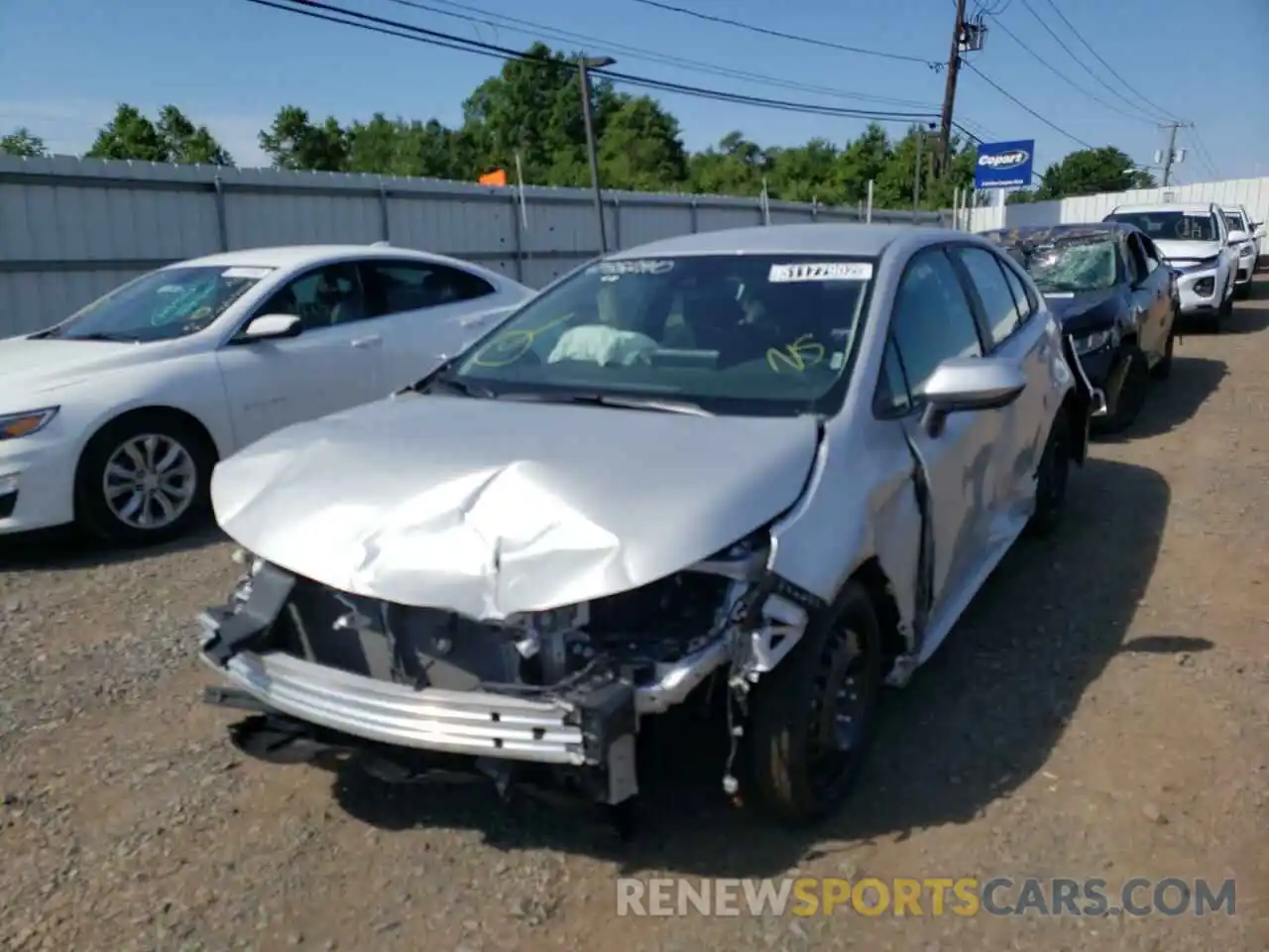 2 Photograph of a damaged car 5YFEPMAE1NP274873 TOYOTA COROLLA 2022