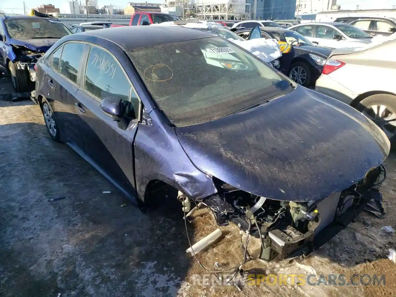 1 Photograph of a damaged car 5YFEPMAE1NP280933 TOYOTA COROLLA 2022