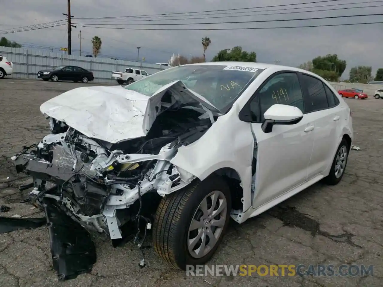 2 Photograph of a damaged car 5YFEPMAE1NP296498 TOYOTA COROLLA 2022