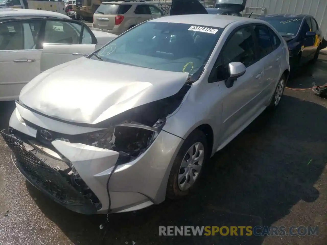 2 Photograph of a damaged car 5YFEPMAE1NP301229 TOYOTA COROLLA 2022