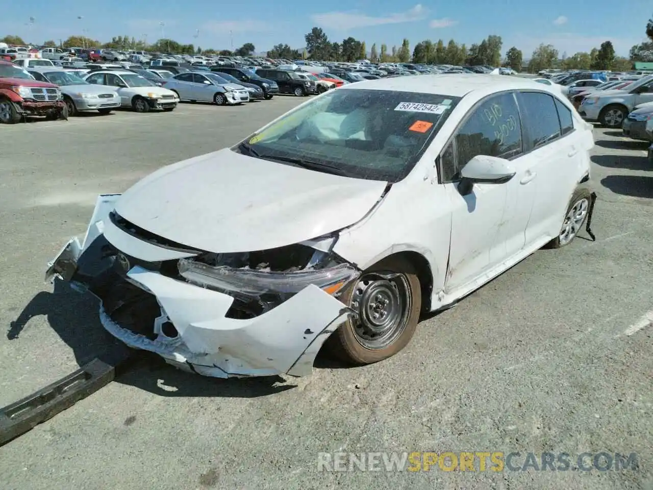 2 Photograph of a damaged car 5YFEPMAE1NP309170 TOYOTA COROLLA 2022