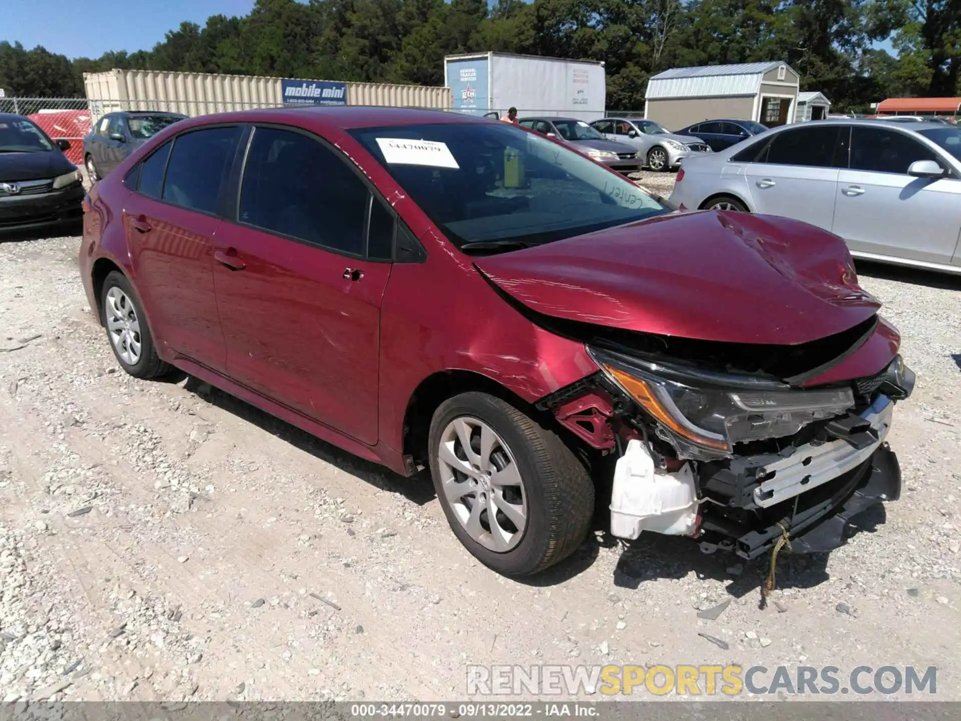 1 Photograph of a damaged car 5YFEPMAE1NP310691 TOYOTA COROLLA 2022