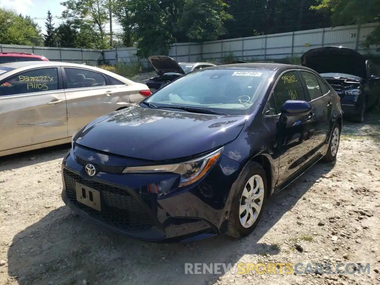 2 Photograph of a damaged car 5YFEPMAE1NP332447 TOYOTA COROLLA 2022