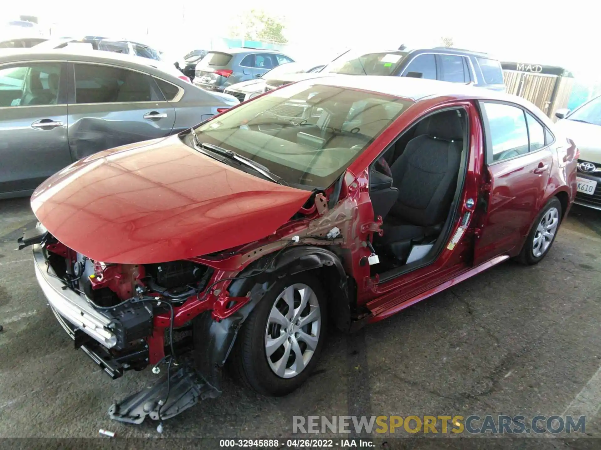 2 Photograph of a damaged car 5YFEPMAE2NP286871 TOYOTA COROLLA 2022